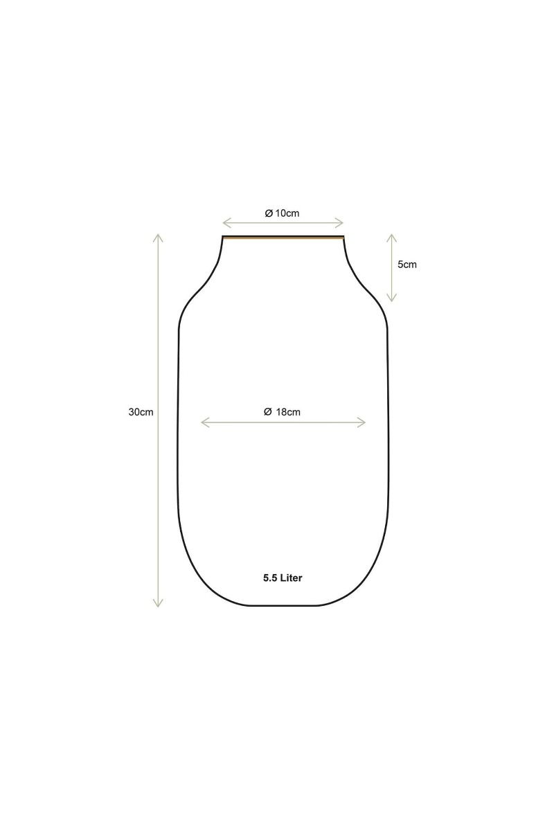 Vaso metal Oval Yellow
