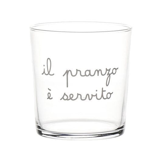 Bicchiere Il pranzo è servito