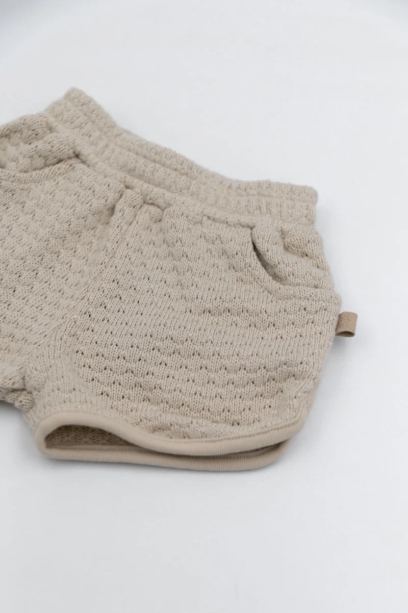 Pantaloncino a maglia - Sand - 6 e 12/18M