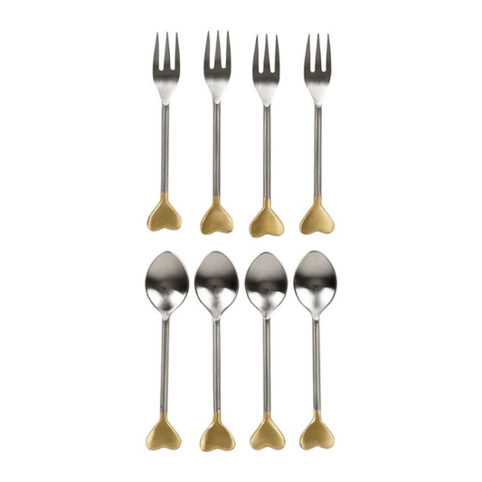 Cucchiaino e forchettina Cuore