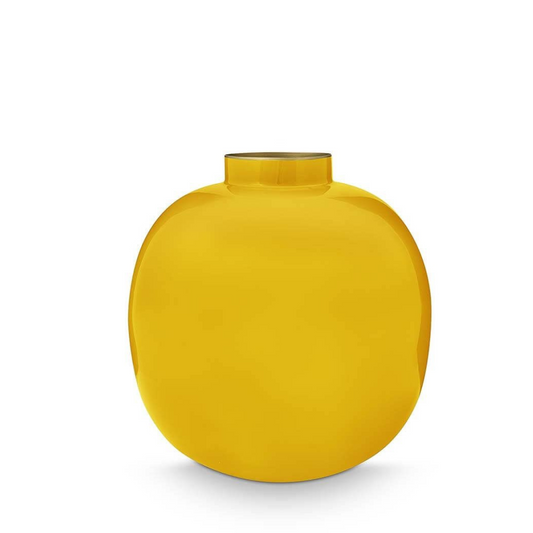 Vaso metal Round Yellow