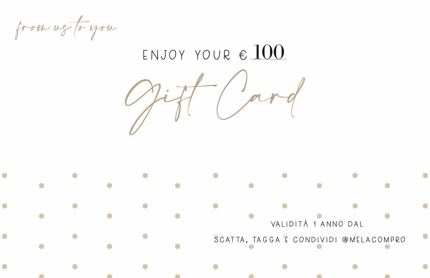 Gift Card From Us to You
