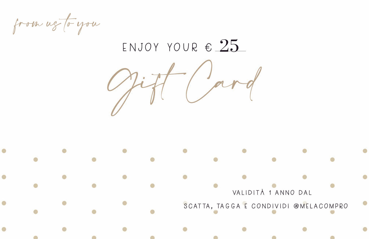 Gift Card From Us to You