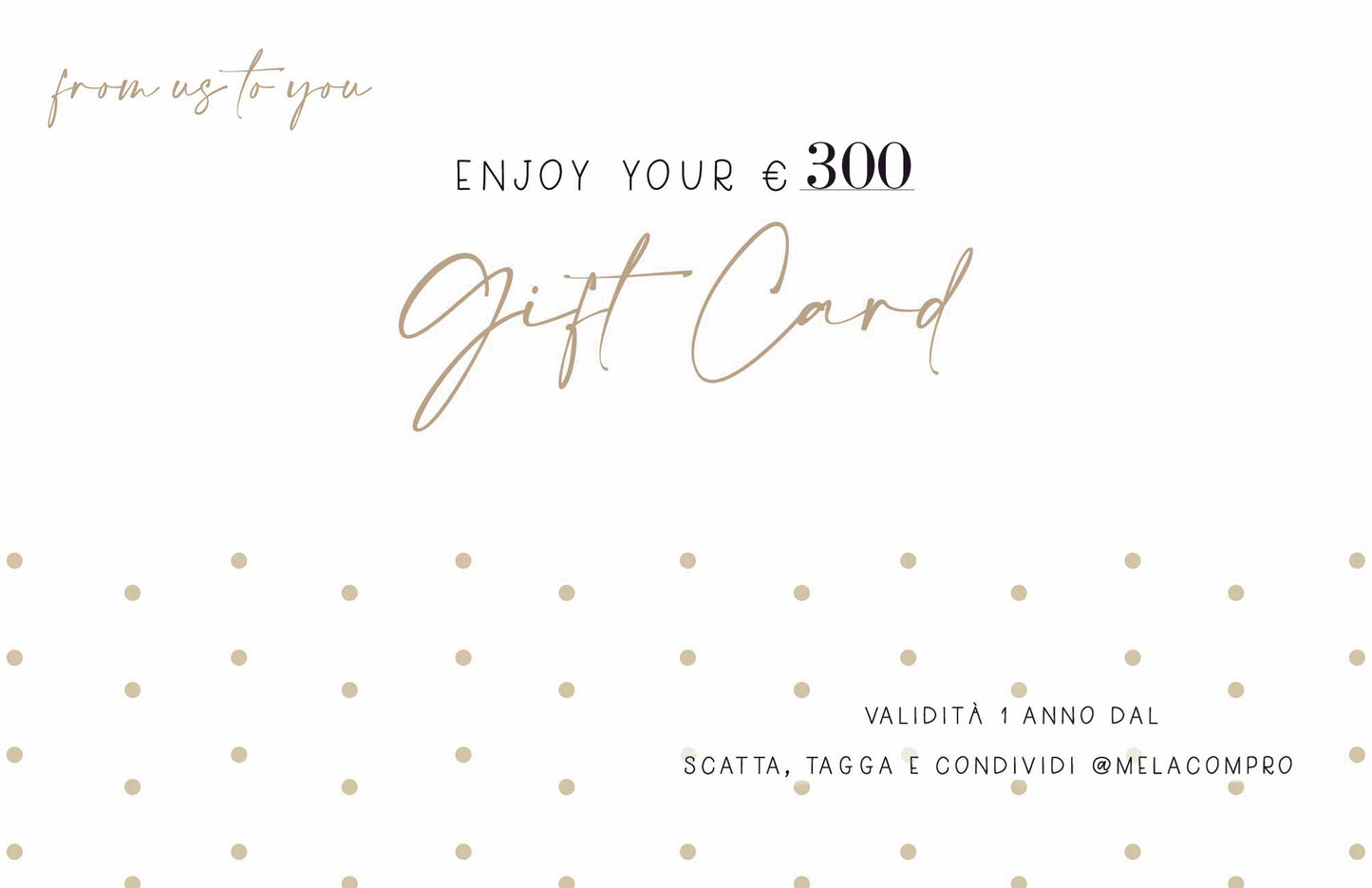 Gift Card From Us to You