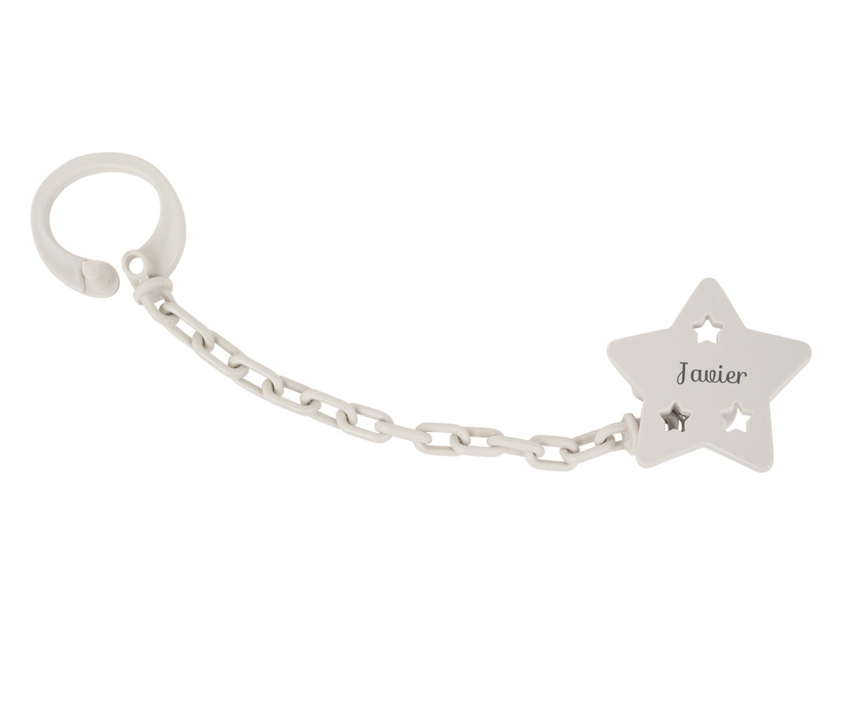 Porta Succhietto Stella Grigio personalizzabile