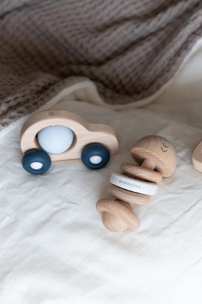 Sonaglio in legno e silicone - Bianco