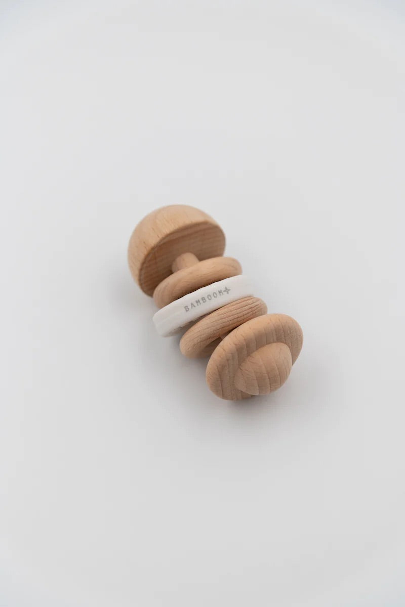 Sonaglio in legno e silicone - Bianco