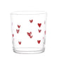 Bicchiere Tappezzeria Cuori Rosso