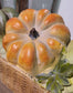 Decorazione cestino con zucche