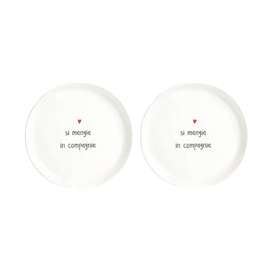 Set 2 Piatti Dessert Si mangia in compagnia