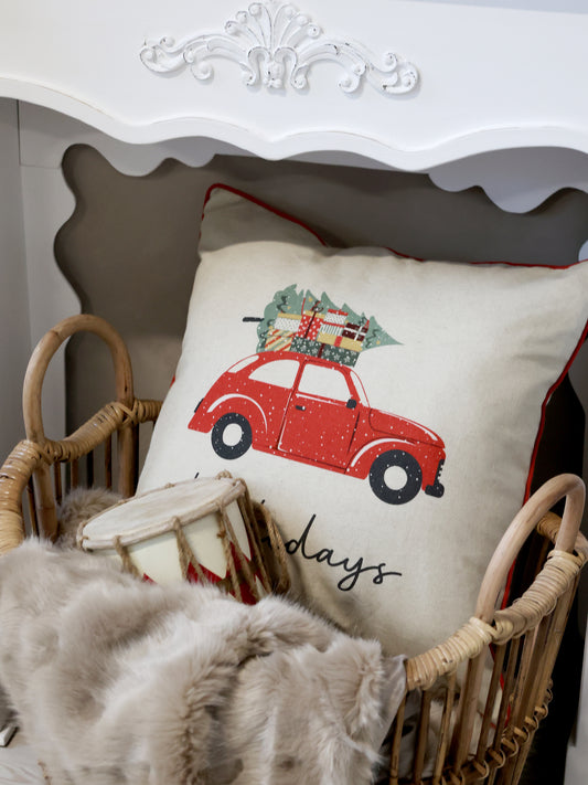 Cuscino Holidays con auto