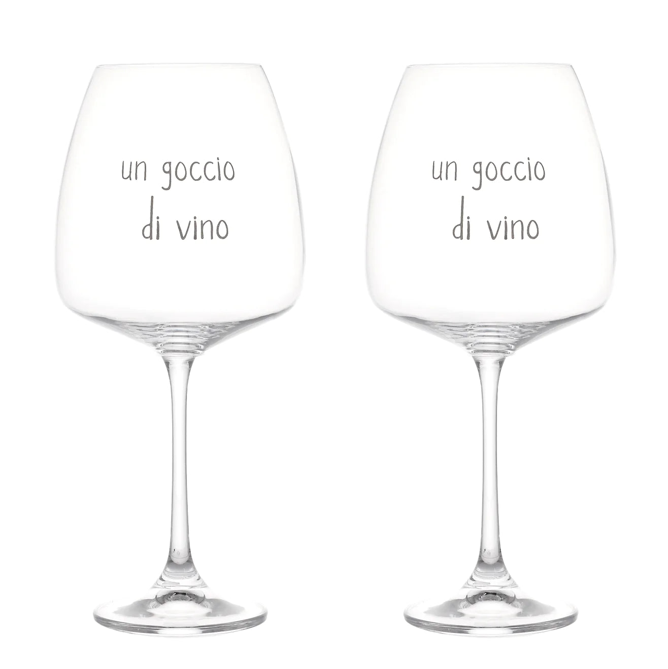 Set 2 calici vino Un goccio di vino