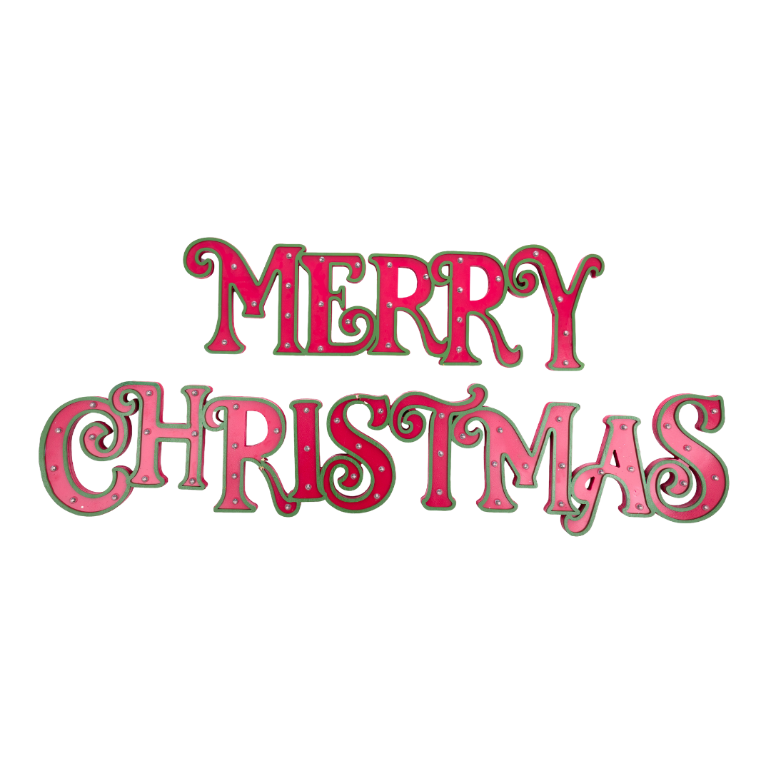 Insegna luminosa Merry Christmas