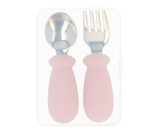 Set Posate Primi Mesi Apprendimento Light Pink