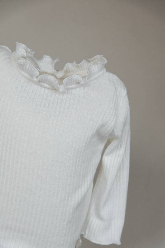 T-Shirt con colletto - Off White - 12/18M