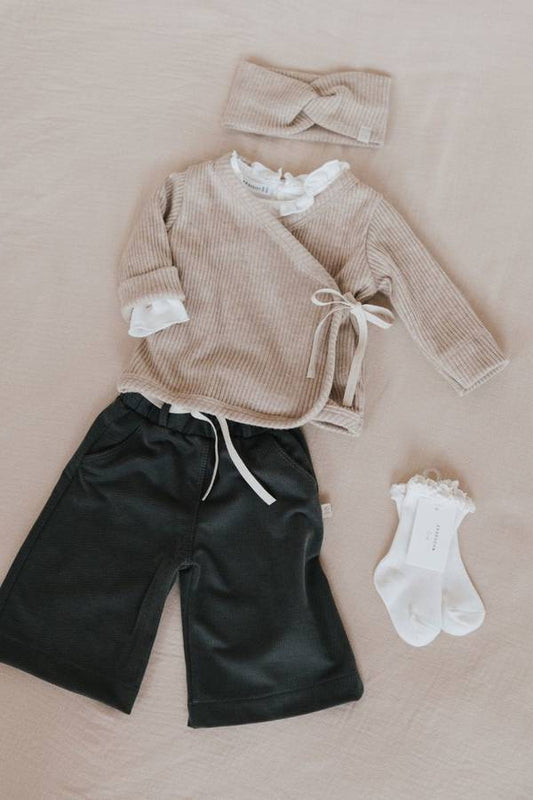 Maglia Cardigan Girl - Cammello - 9/12M