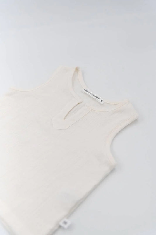 Top smanicato Muslin - Bianco 36M