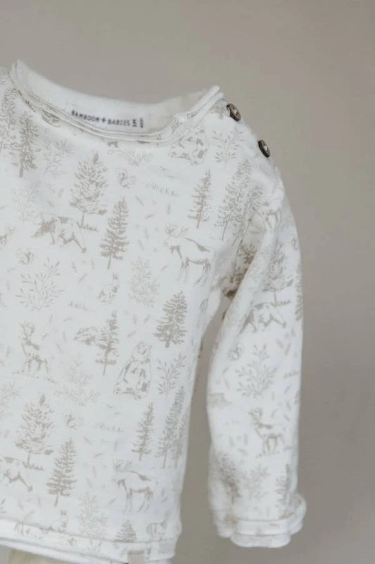 T-Shirt maniche lunghe - Woodland - 6 e 12/18M