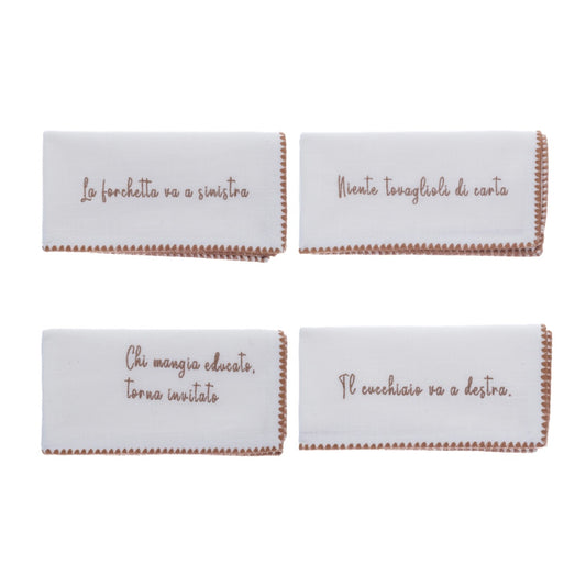 Tovaglioli set 4 pz
