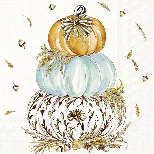 Tovaglioli in carta "Whimsical Wheat Pumpkins" cream