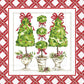 Tovaglioli in carta "Holly Topiary" red