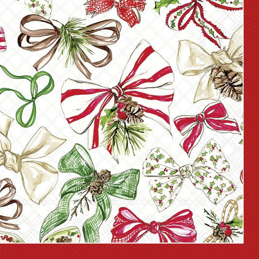 Tovaglioli in carta "Christmas Bow" red