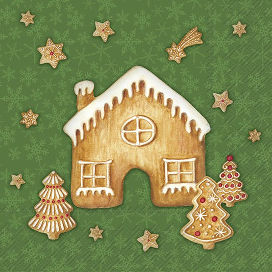 Tovaglioli in carta "Santa's Favorite Cookies" Green