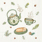 Tovaglioli in carta "All i need for Christmas" light green