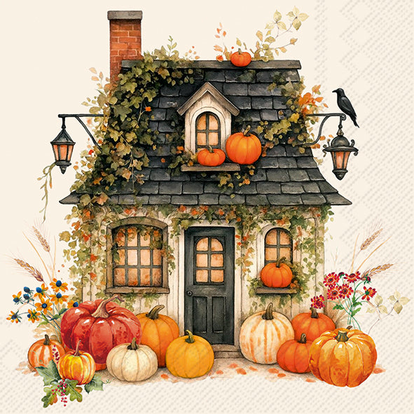 Tovaglioli in carta "Witch house" cream