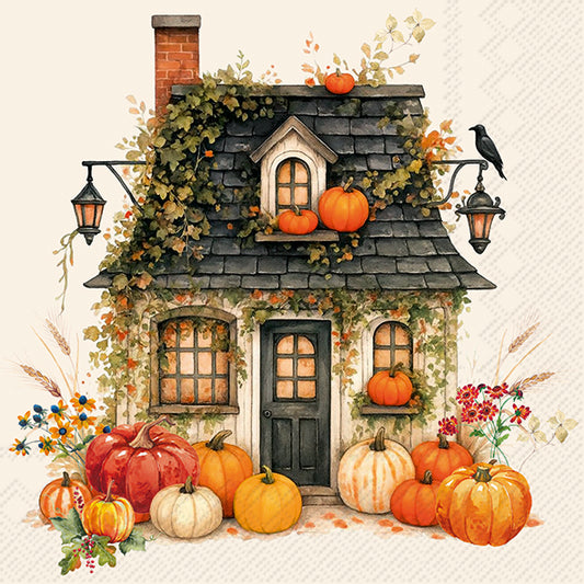 Tovaglioli in carta "Witch house" cream