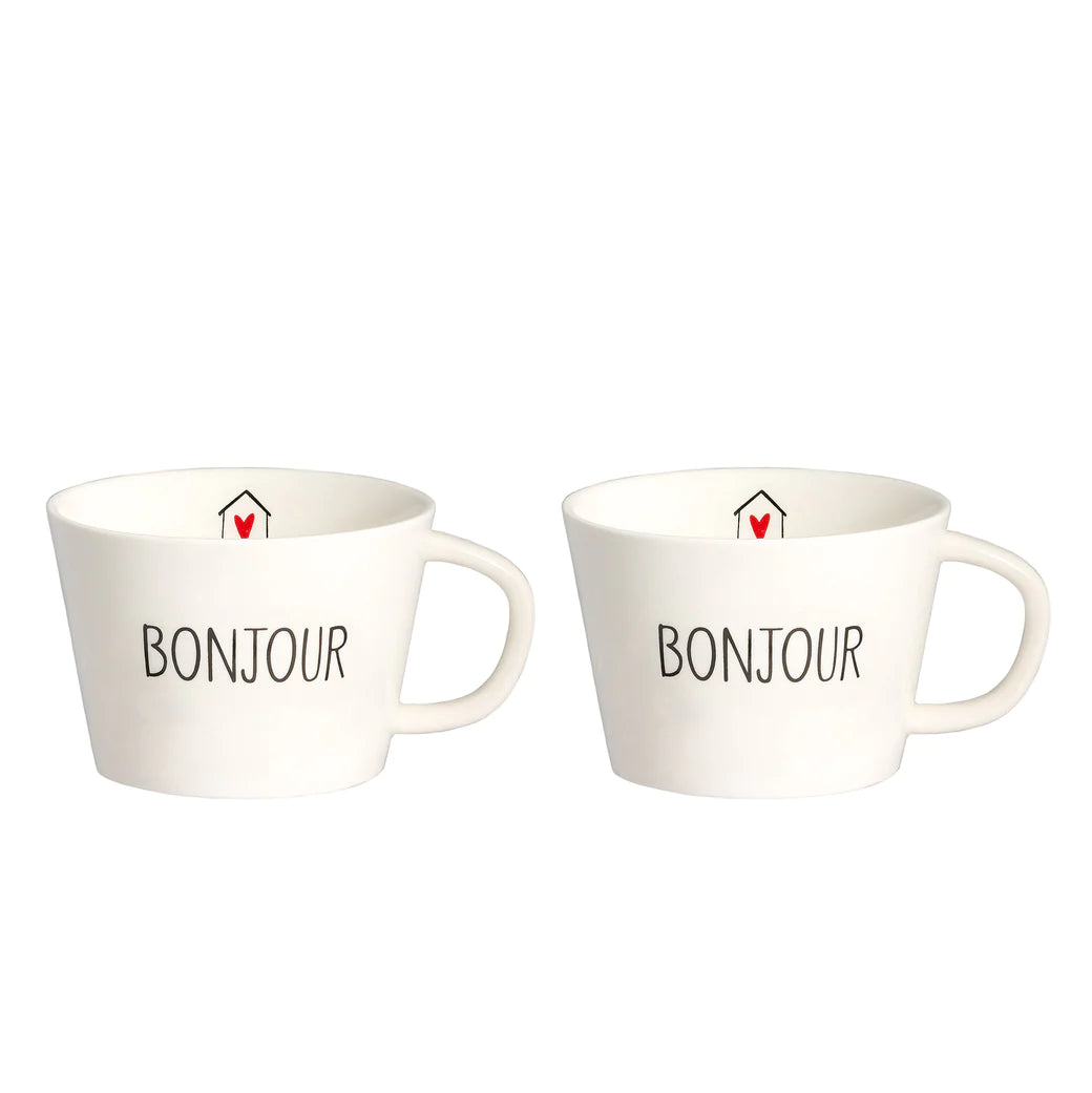 Set 2 tazze Colazione Bonjour