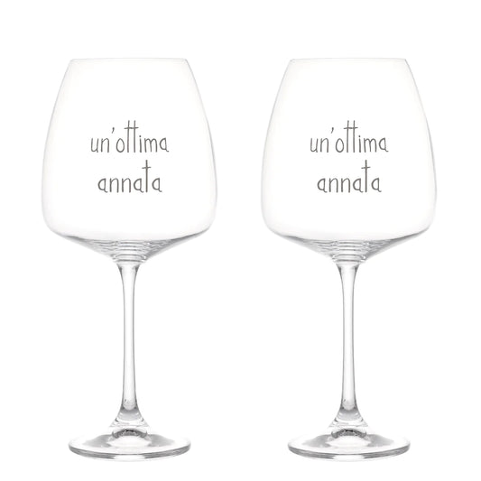 Set 2 calici vino Un’ ottima annata