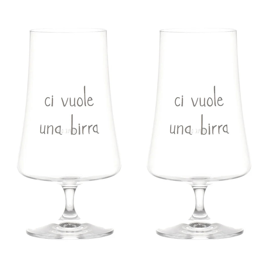 Set 2 calici Ci vuole una birra