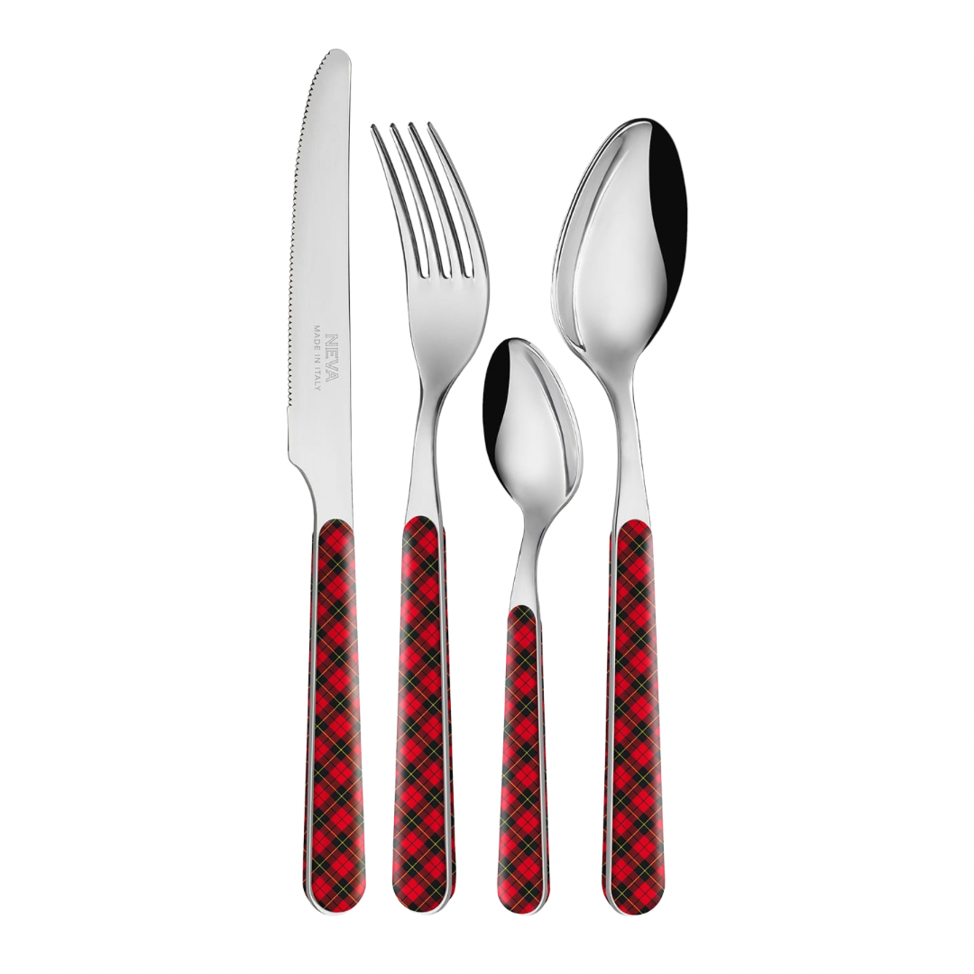 Posate Tartan Rosso