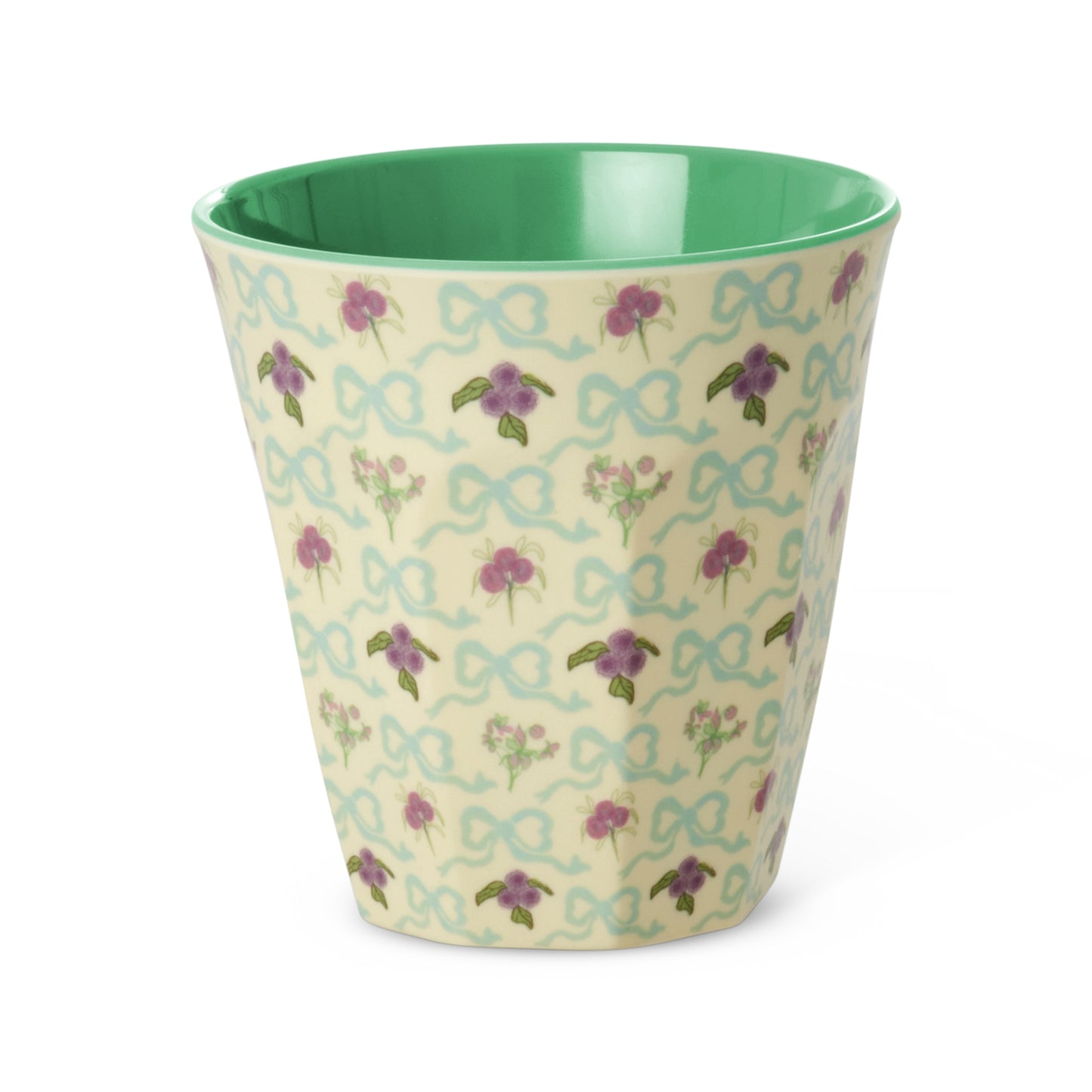 Bicchiere Melamina - Crema - Bow and Bouquet Print