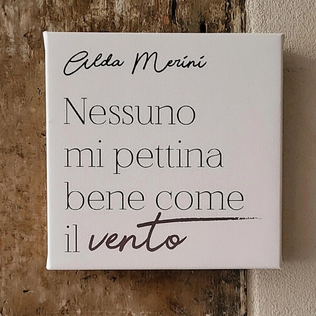 Tela “Nessuno mi pettina bene come il vento"