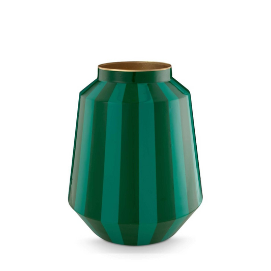 Vaso metal Stripes Green