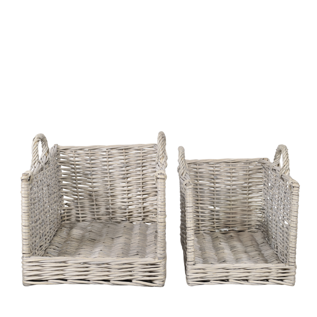 Cesto rettangolare con manici