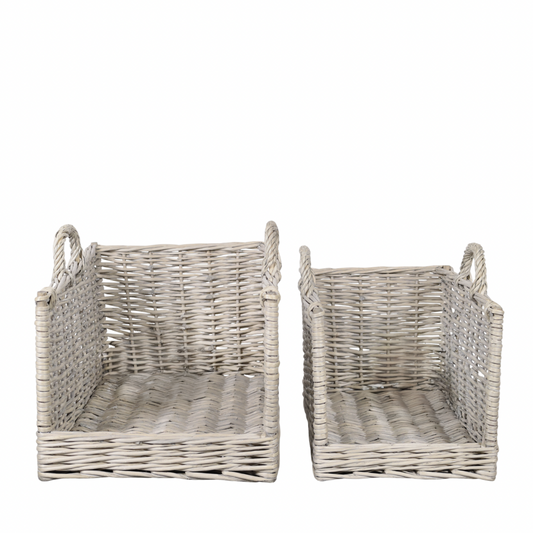 Cesto rettangolare con manici