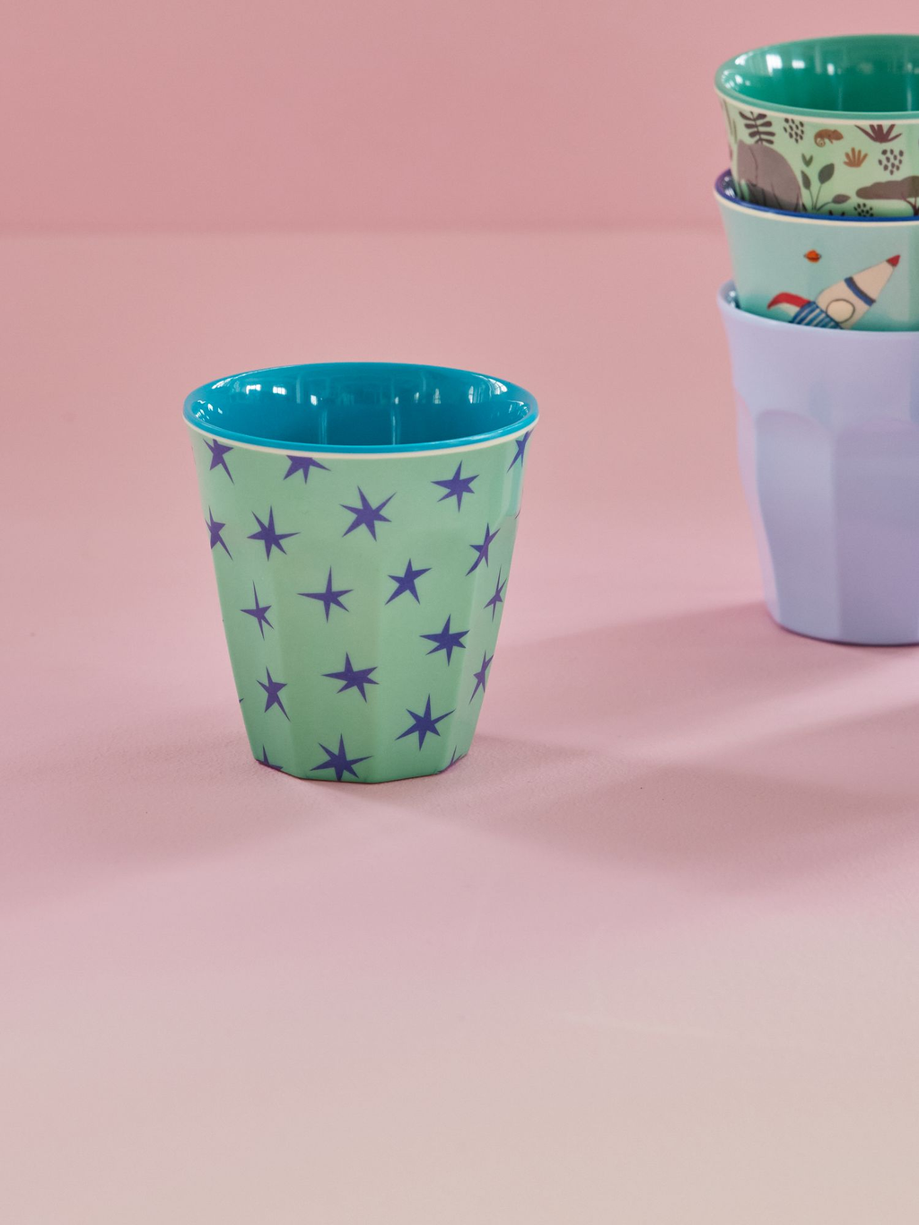 Bicchiere melamina - Verde - Stars Print