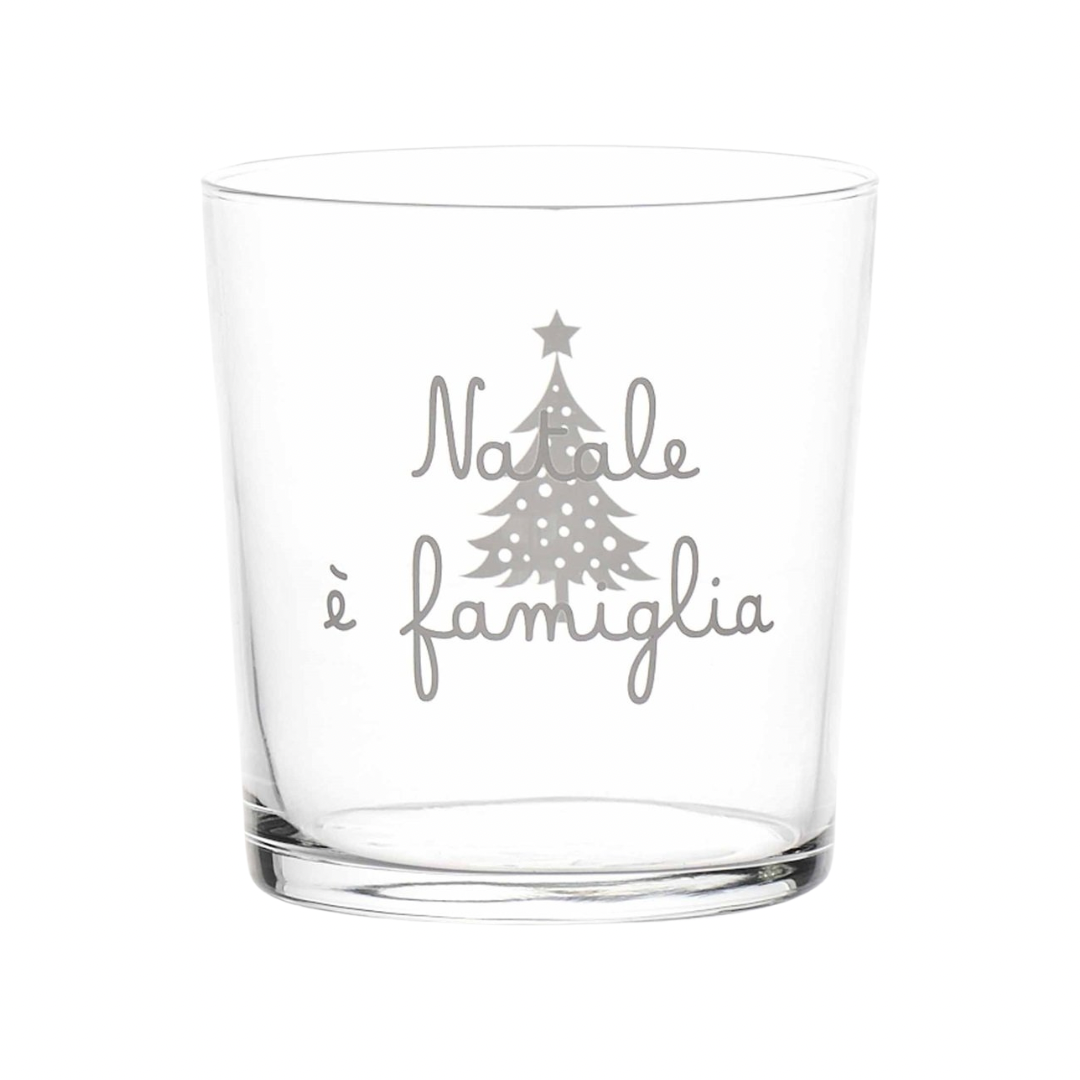 Bicchiere Natale è famiglia