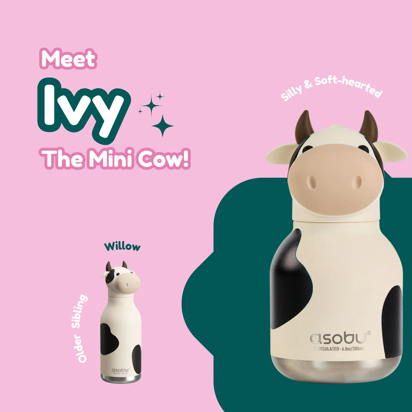 Bottiglia termica Mini Bestie Cow