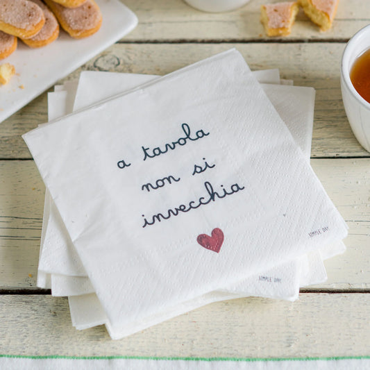 Tovaglioli in carta A tavola non si invecchia