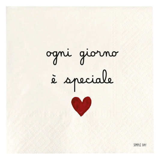 Tovaglioli in carta Ogni giorno è speciale