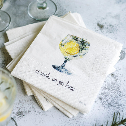 Tovaglioli in carta Ci vuole un gin tonic