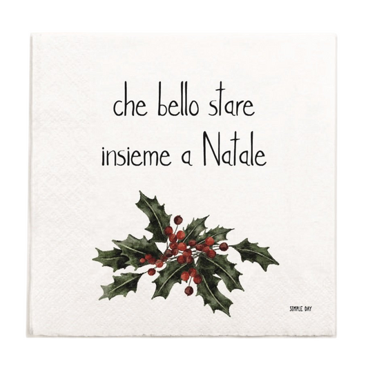 Tovaglioli in carta Che bello stare insieme a Natale