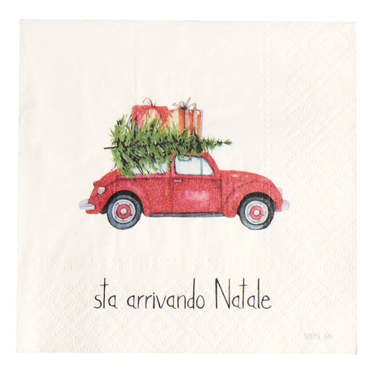 Tovaglioli in carta Sta arrivando Natale