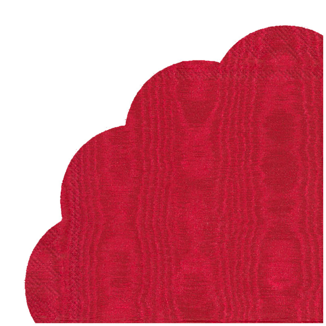 Tovaglioli/sottopiatto rondo' in carta "Moirée Red"