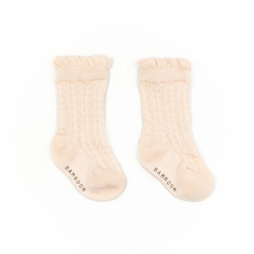 Calza bimba traforata - Water Pink