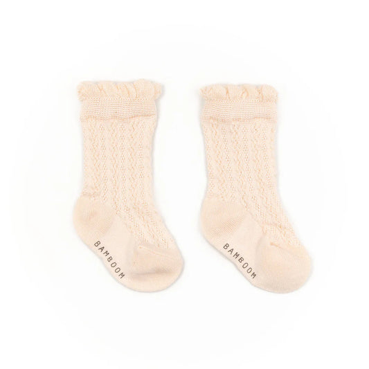 Calza bimba traforata - Water Pink